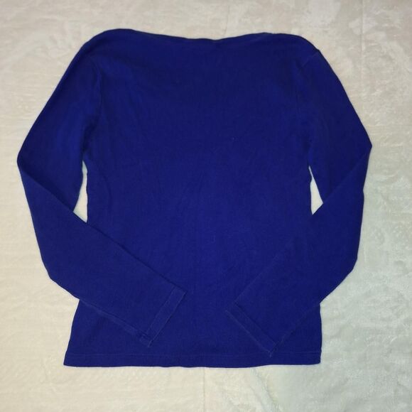 Navy Ralph Lauren 100% cotton long sleeve lightweight sweater - Picture 3 of 7